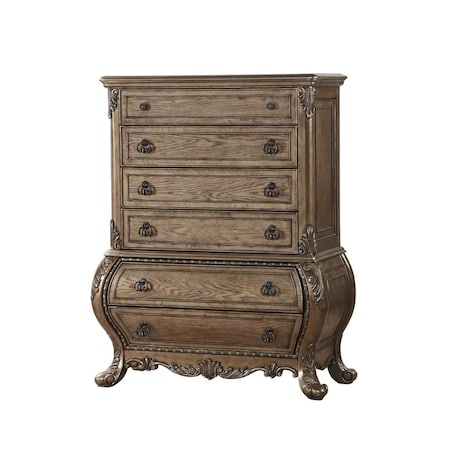 Gfancy Fixtures 21 x 42 x 57 in. Vintage Oak Wood Chest GF3713442